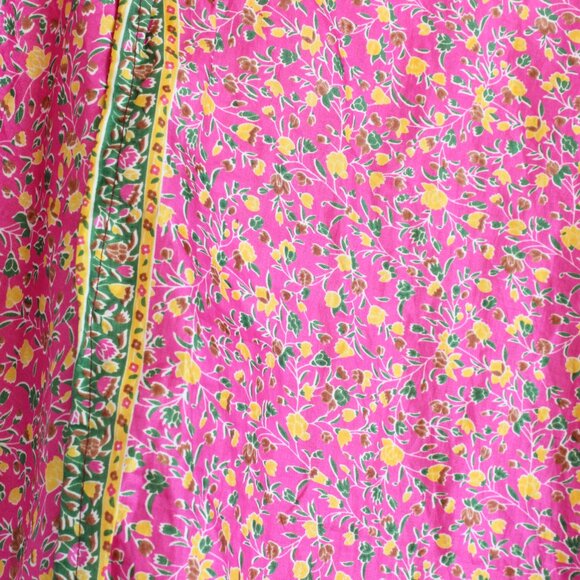 Mexicali Blues Womens Layered Wrap Long Maxi Hippie Boho 100% Silk Skirt Floral - Picture 2 of 8